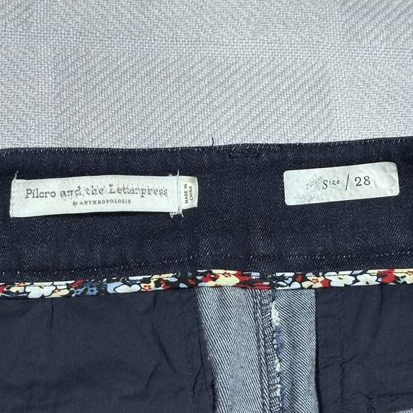 Anthropologie Pilcro Flare Jeans Womens 28 Dark Wash Denim Front Seam High Rise - Picture 3 of 13